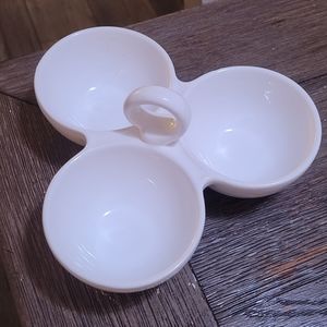 Triple Compartment Serving Dish